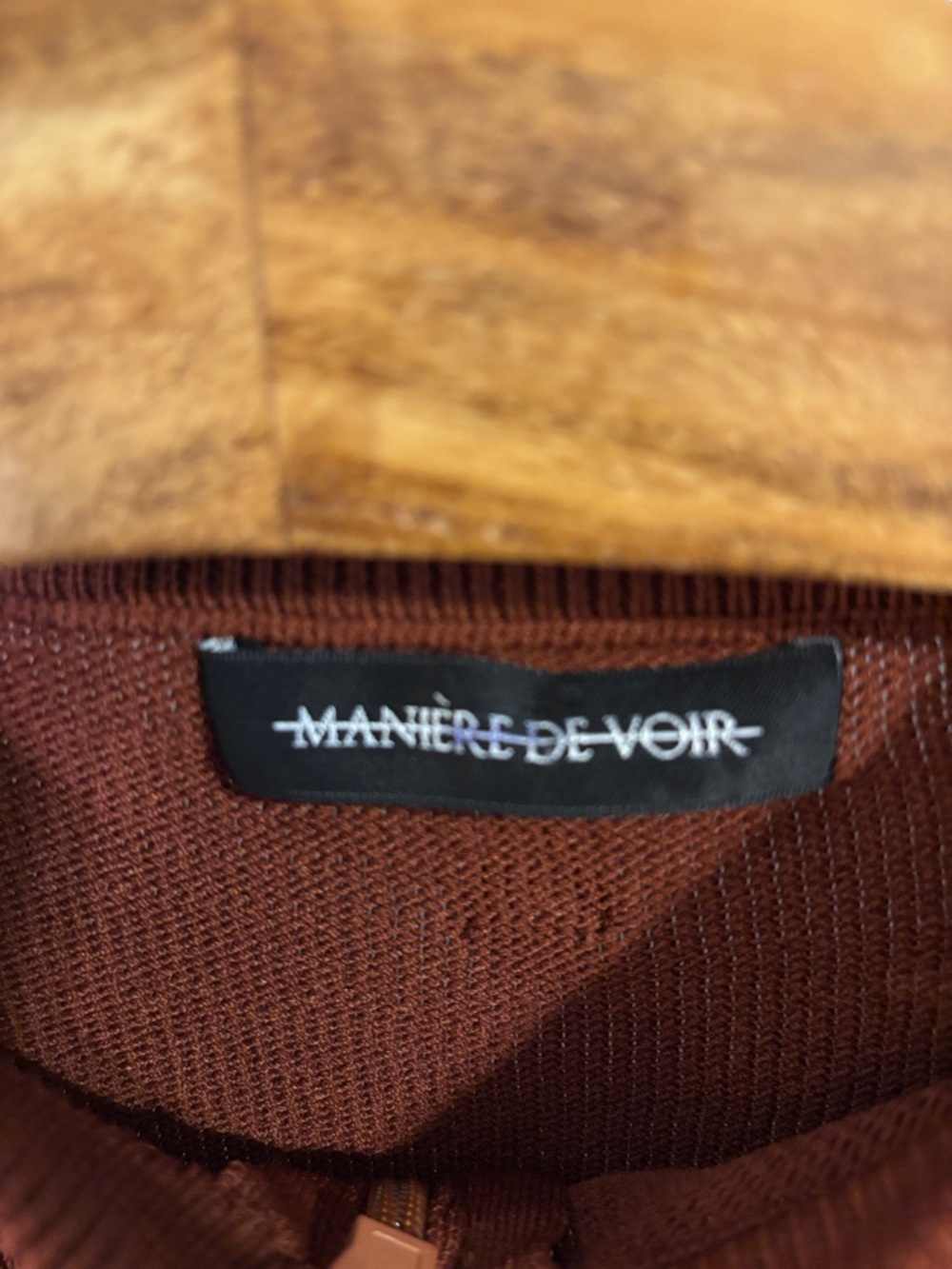 Seamless Zip-Front Ribbed Jumpsuit - Rust - Picture 4 of 7